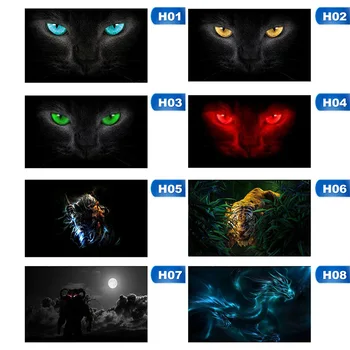 

Surprise 3D Car Rear Windshield Sticker Waterproof One Way Vision Material OEM 130*70cm Unique ORC Wolf Thriller Sticker Scary