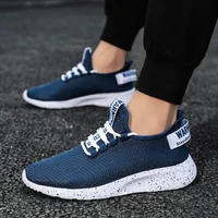 Hot New Men Sneakers Mesh Breathable Light Sports Running Shoes Blue Big Size 39-47 Support Drop-shipping