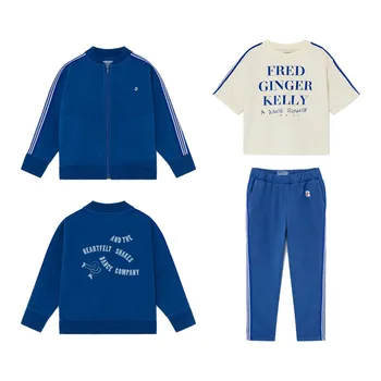 

IN STOCK 2020KIDS Three-piece Set 2020 Spring and Summer New Ins BC Boys' Letters Short-sleeved T-shirt GIRL Sports Suit