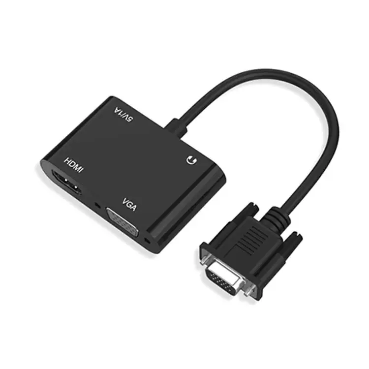 2 в 1 VGA HDMI сплиттер с 3 5 мм Опора аудио конвертера двойной дисплей для ПК проектор