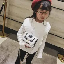 Модные шерстяные сумки через плечо для девочек, элегантная цепочка на плечо, модная классическая Прочная Повседневная сумка-мессенджер