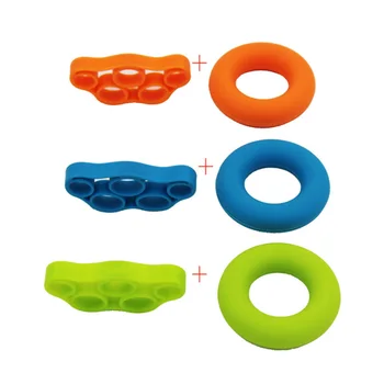 

Sports Hand Grip Equipment Silicone Finger Stretcher Set Rehabilitation Extensor Wrist Gym Workout Exercise For Forearm Trainer