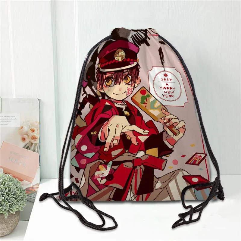 

Сумка на шнурке Hanako Kun, портативный легкий рюкзак, сумка для путешествий, спорта, активного отдыха, туризма, сумка для хранения, шелковая ткань, сумка 20201102