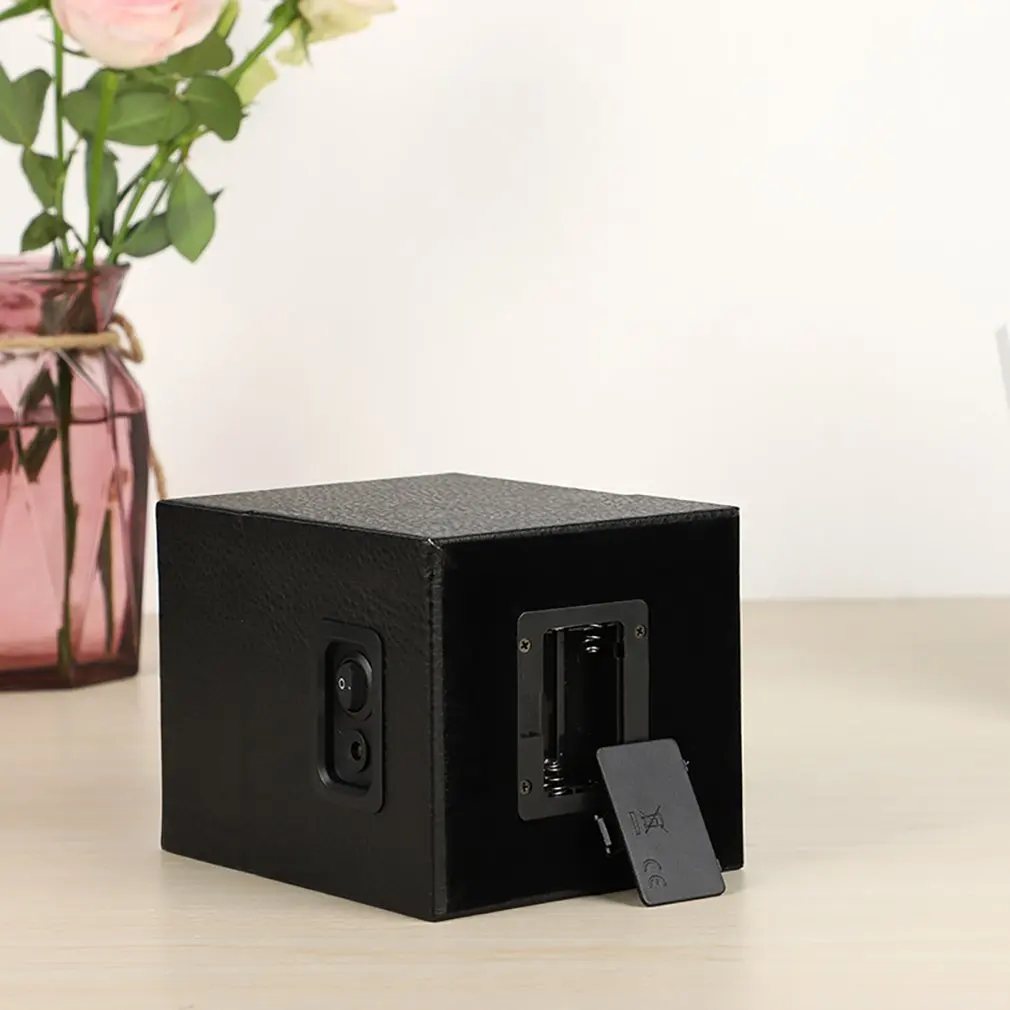 

Automatic Electric Mechanical Watch Shaker Motor Rotary Storage Case Box Single Slot Watch Motor Watch Winder Holder Black Brown