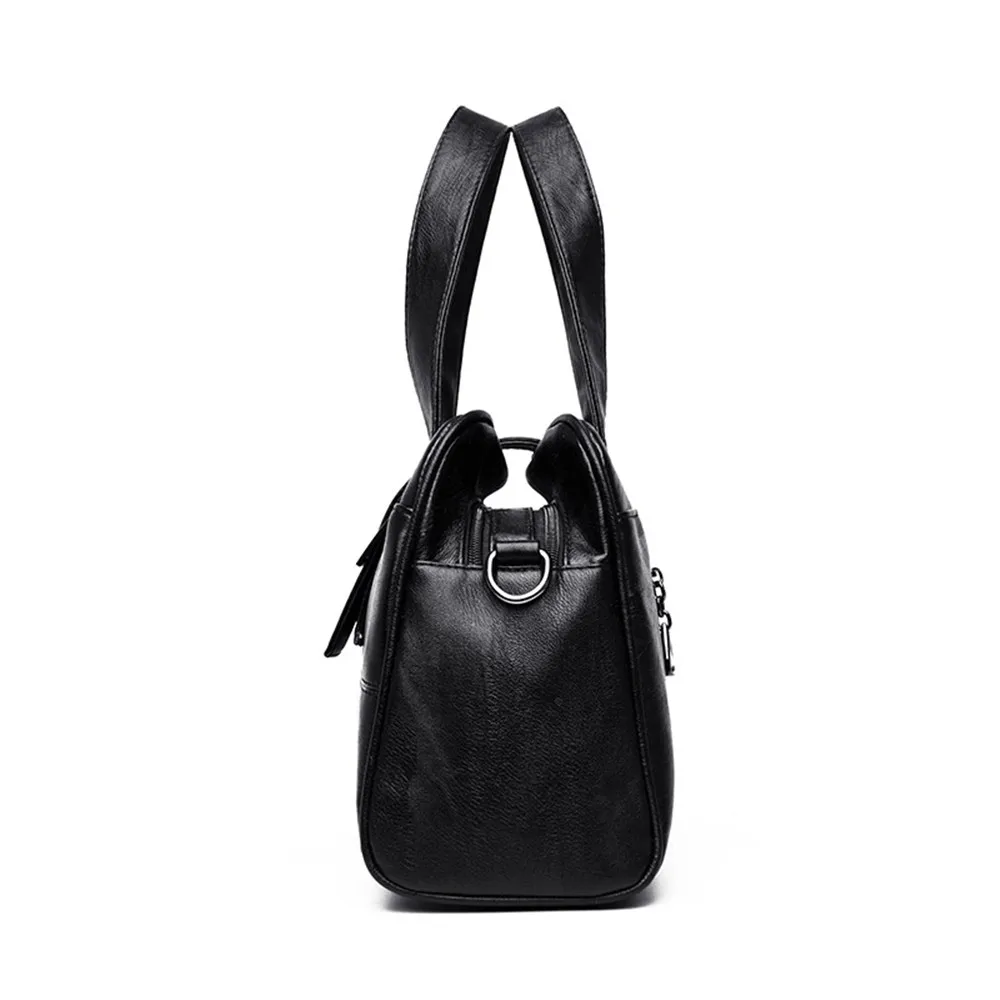 Женская сумка тоут из овечьей кожи Boston через плечо известных брендов 2019|Сумки с