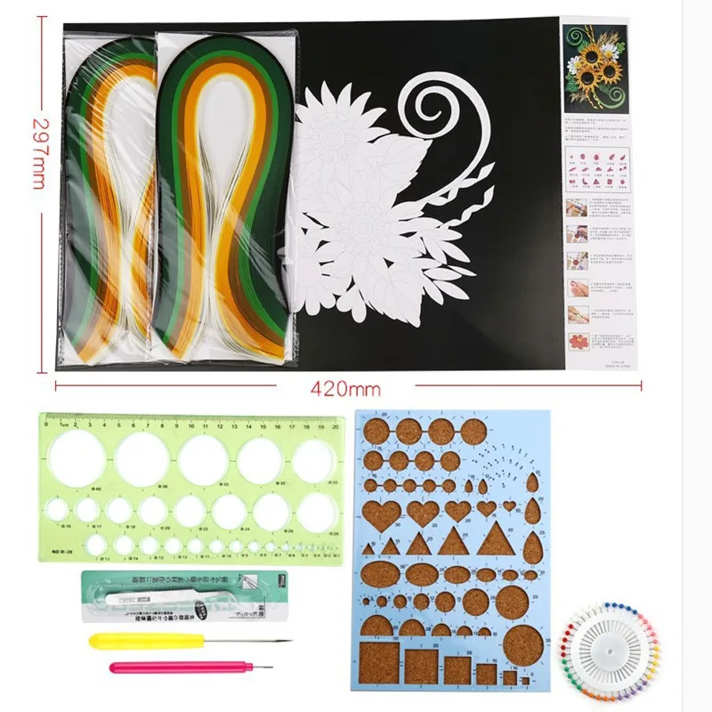 A3 Modello Di Grandi Dimensioni Quilling Paper Art Paper Filigrana Pattern Stencil Di Carta Origami Template Wall Art Filigrana Paper Art