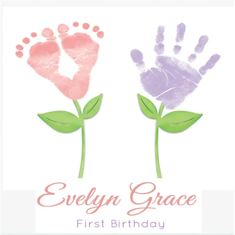 

Inkless Baby Handprint and Footprint Memory Kit Eco-friendly Clay Infant Souvenirs Pad Toy Gifts