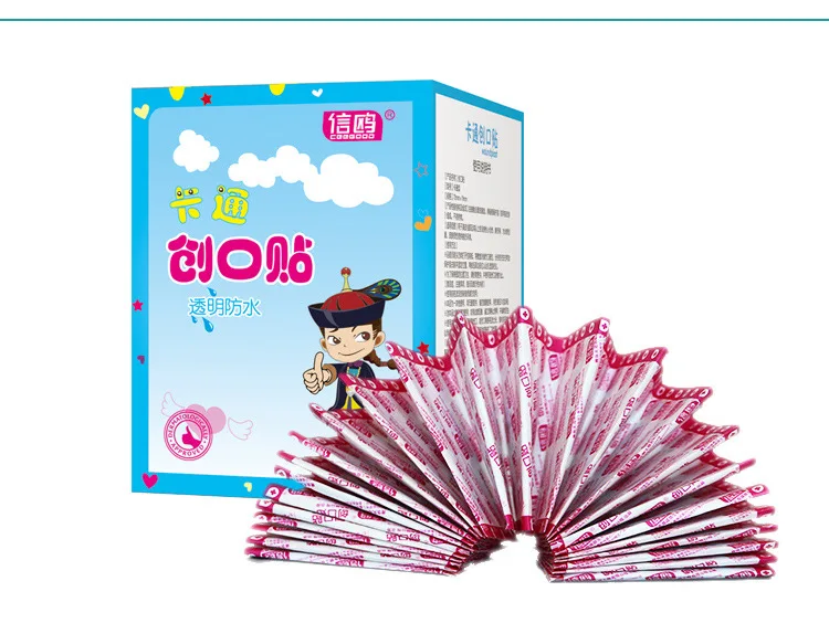 100PCS Cartoon Bandages Band Aids Waterproof Breathable Cute Wound Dressing First Aid Stickers For Children Kids