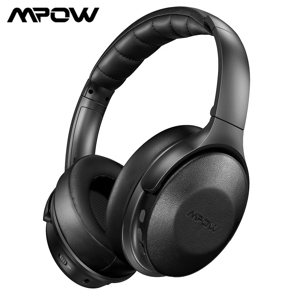  Upgraded Mpow H17 Active Noise Cancelling Headphones ANC Wireless Bluetooth Headsets with Hi-Fi Ste