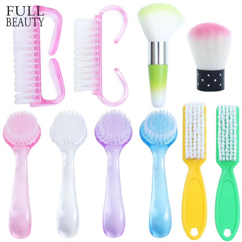 1pc 6 Types Nail Gel Plastic Cleaning Brush Soft Remove Dust Acrylic Drawing Painting Manicure Nails Art Accessory CH095-1 | Красота и