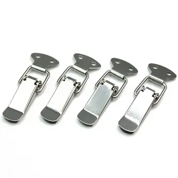 

4 Set Stainless Spring Loaded Toggle Case Box Chest Trunk Latch Catch Clamp Clip