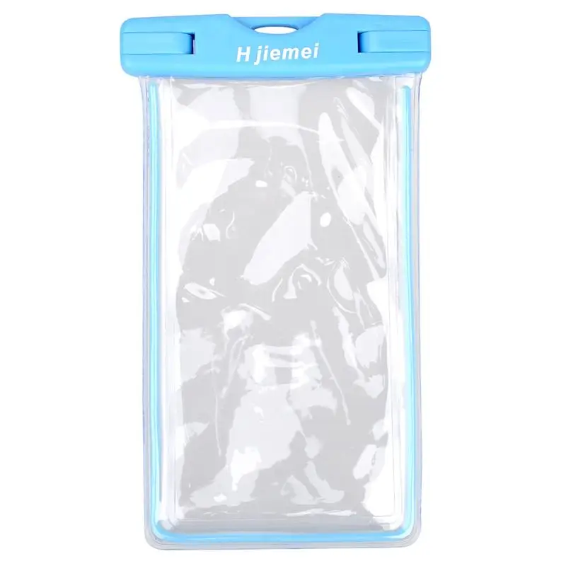 Cellphone Waterproof Pouch Bag Sleeve with Neck Strap for 7.0 Inch Smartphones (Blue)