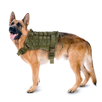 

Military Tactical Dog Harness K9 Working Dog Vest Nylon Bungee Leash Lead Set For Medium Large Dogs German Shepherd Training