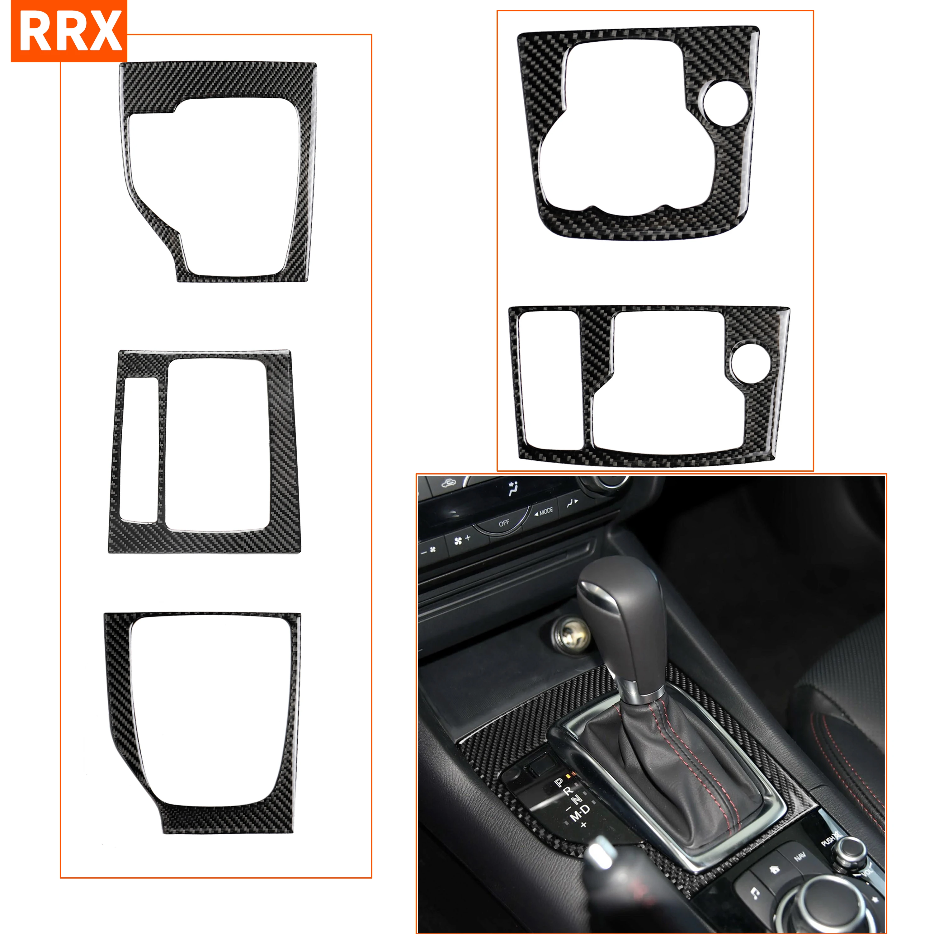 For Mazda3 Axela BM 2013-2016 Car Accessories Carbon Fiber Interior Gear Shift Panel Frame Media Buttons RHD LHD Cover Sticker | Автомобили