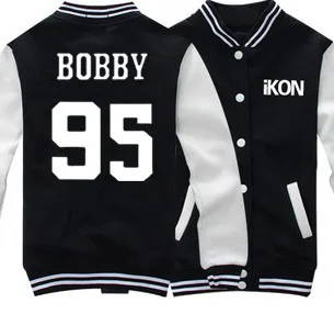 

Ikon Hoodie B. I Gold Han Bin Bobby Gold zhi yuan Celebrity Style Baseball Uniform Long Sleeve Students Men And Women Autumn Clo