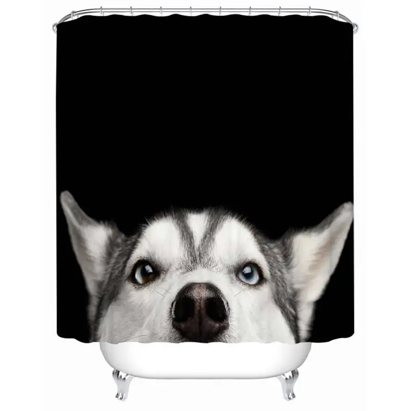 BeddingOutlet, 3D принт, собака, занавеска для ванной, Декор, прекрасная такса, занавеска для ванной, коричневая, мопс, занавеска для душа, милый щенок, tenda doccia - Цвет: Dog 2