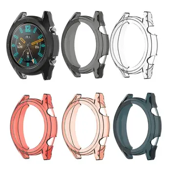 

Anti Scratch Ultra-thin TPU Slim Protective Case Cover for Huawei Watch GT 46MM Smart Watch Case Frame Shell Accessories T4MD
