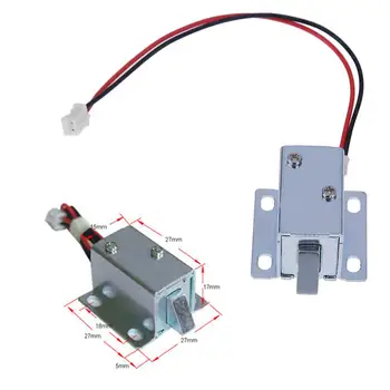 

6/12V DC Mini Solenoid Lock Electromagnetic Electric Control Cabinet Drawer Lock Intelligent Auto Lock Assembly Solenoid Lock