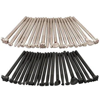 

1 Set(20pcs) Leather Carving Hand Working Saddle Making Tools Engraving Craft Set Leather Printing Leather Craft Tools