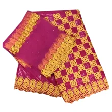 Новое поступление камень Африканский Базен riche ткань с вышивкой кружева/Базен riche платье Материал нигерийский KY090805