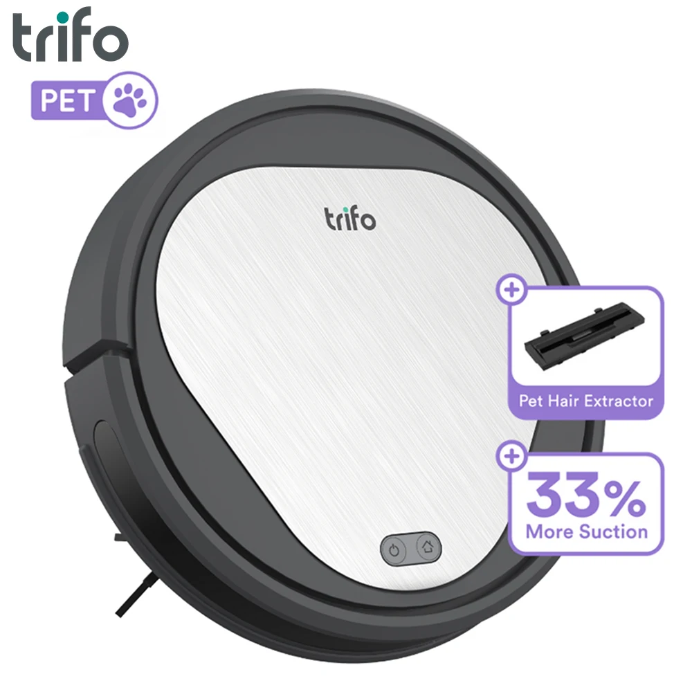 

Trifo Emma-P Smart Robot Vacuum Cleaner Sweep & Wet Mopping For Hard Floors Carpet and Pet Hair Rechargeable 4000Pa Run 110mins