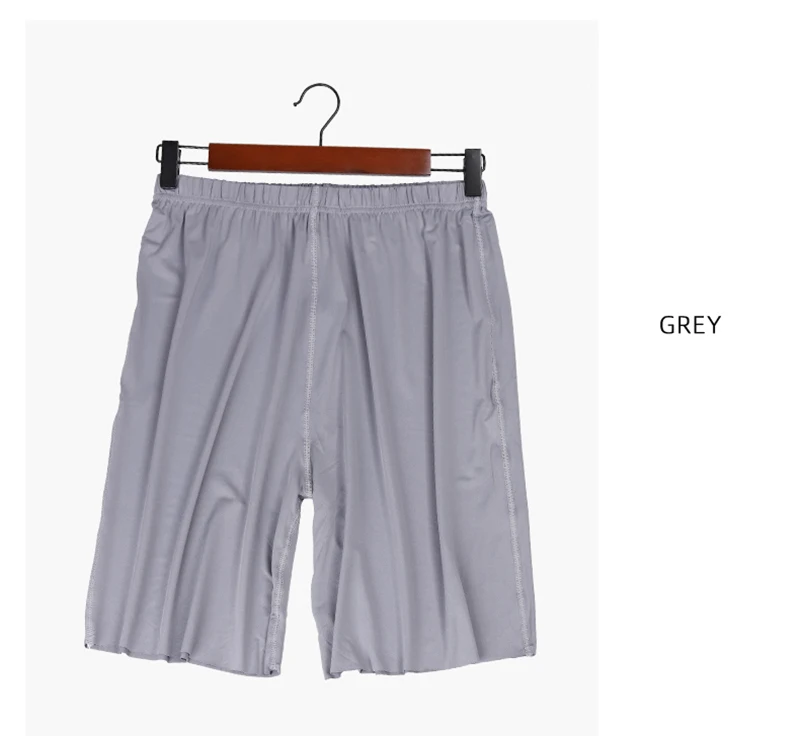 Ice Silk Cool Summer Men Sleepwear Shorts Sexy Underwear Nightwear Comfortable Elastic Loose Casual Man Sleep Bottoms Homewear