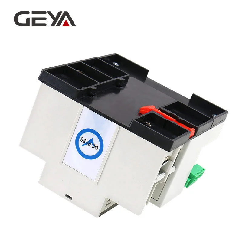Skup GEYA 2 biegun ATS Power automatyczny przełącznik transferu 63A 100A 50 60Hz PC klasa ATS podwójna moc transferu na szynę Din 220V