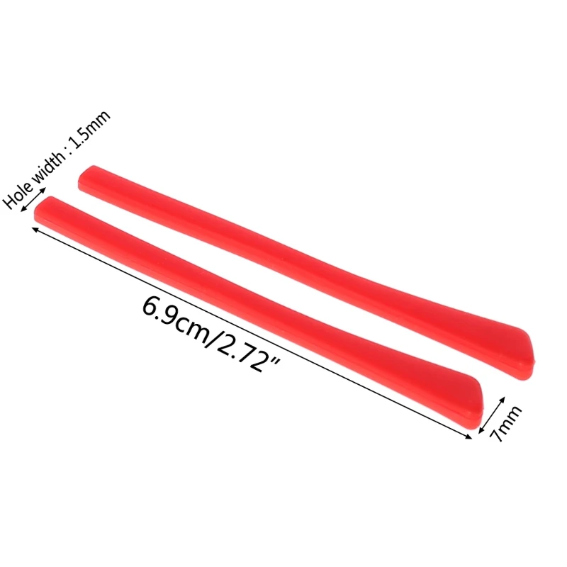 Free shipping Wholesale 1 pair Soft Silicone Anti Slip Eyeglasses Glasses Temple Tips Accessories Square Hole 6