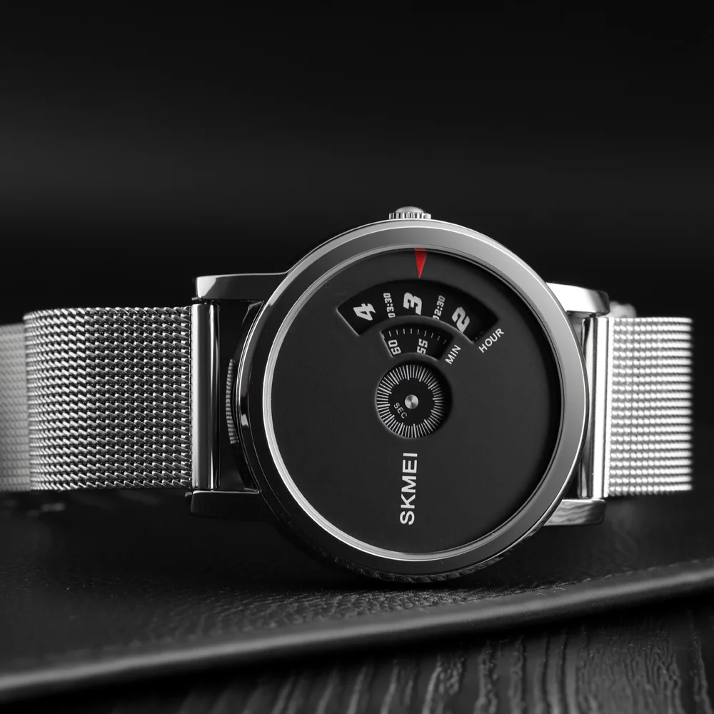 SKMEI креативный стальной сетчатый ремень кварцевые мужские водонепроницаемые часы модные повседневные мужские наручные часы Мужские часы Relogio Masculino