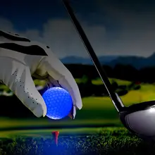 Luminous LED Light Golf Ball Permanent Bright Ball On For Night Golf Training Synthetic Rubber Long Lasting Training Equipment