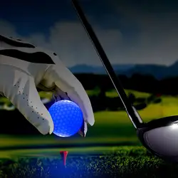 Luminous LED Light Golf Ball Permanent Bright Ball On For Night Golf Training Synthetic Rubber Long Lasting Training Equipment