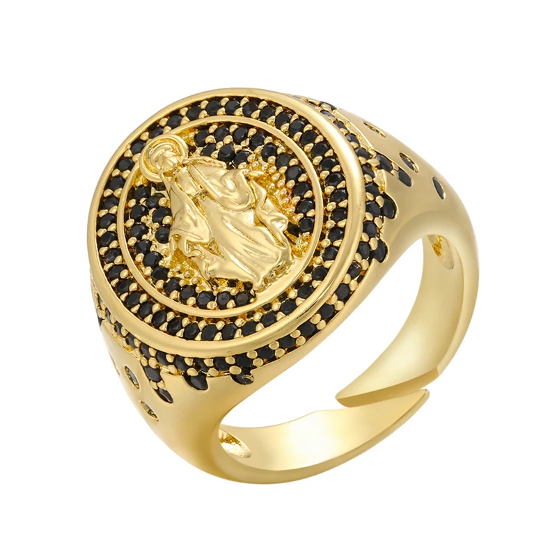 Gold Virgin Mary Ring - 1 Gold Color Rings Women/men Gift