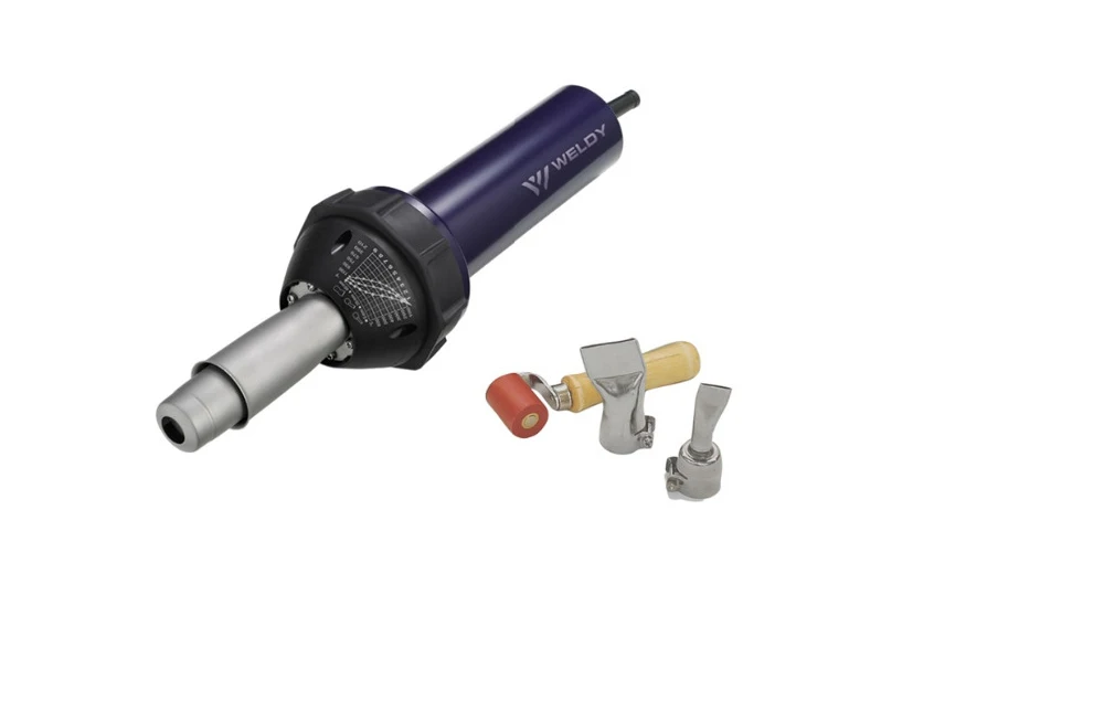WELDY 1600W 110V/220V Hot Air Torch Heating Gun Plastic Welding Gun PVC TPO Membranes Welder With 40mm Nozzle Silicone Roller 2