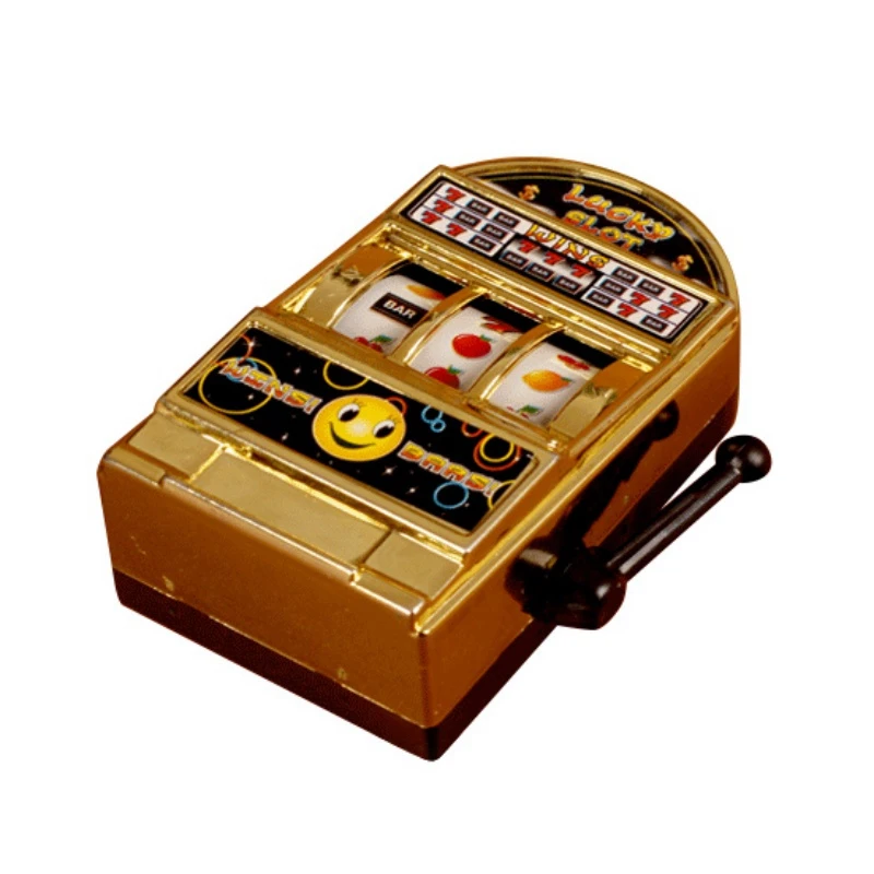 Mini Fruit  Slot Machine Money box Coin Bank Toy Fruit Jackpot Fun Kids Toy Gift 