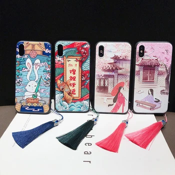 

Cute 3D Emboss Phone Case for iPhone X XS XR 11 Pro Max Soft TPU Matte Back Cover for iPhone 6 7 8Plus Capa Ladies Coque