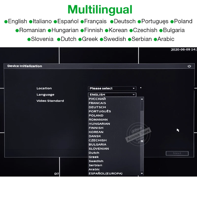 Dahua Original Multi language NVR2104HS P 4KS2 4/8CH 4/8POE H.265 сетевой видеорегистратор 1SATA 8MP P2P
