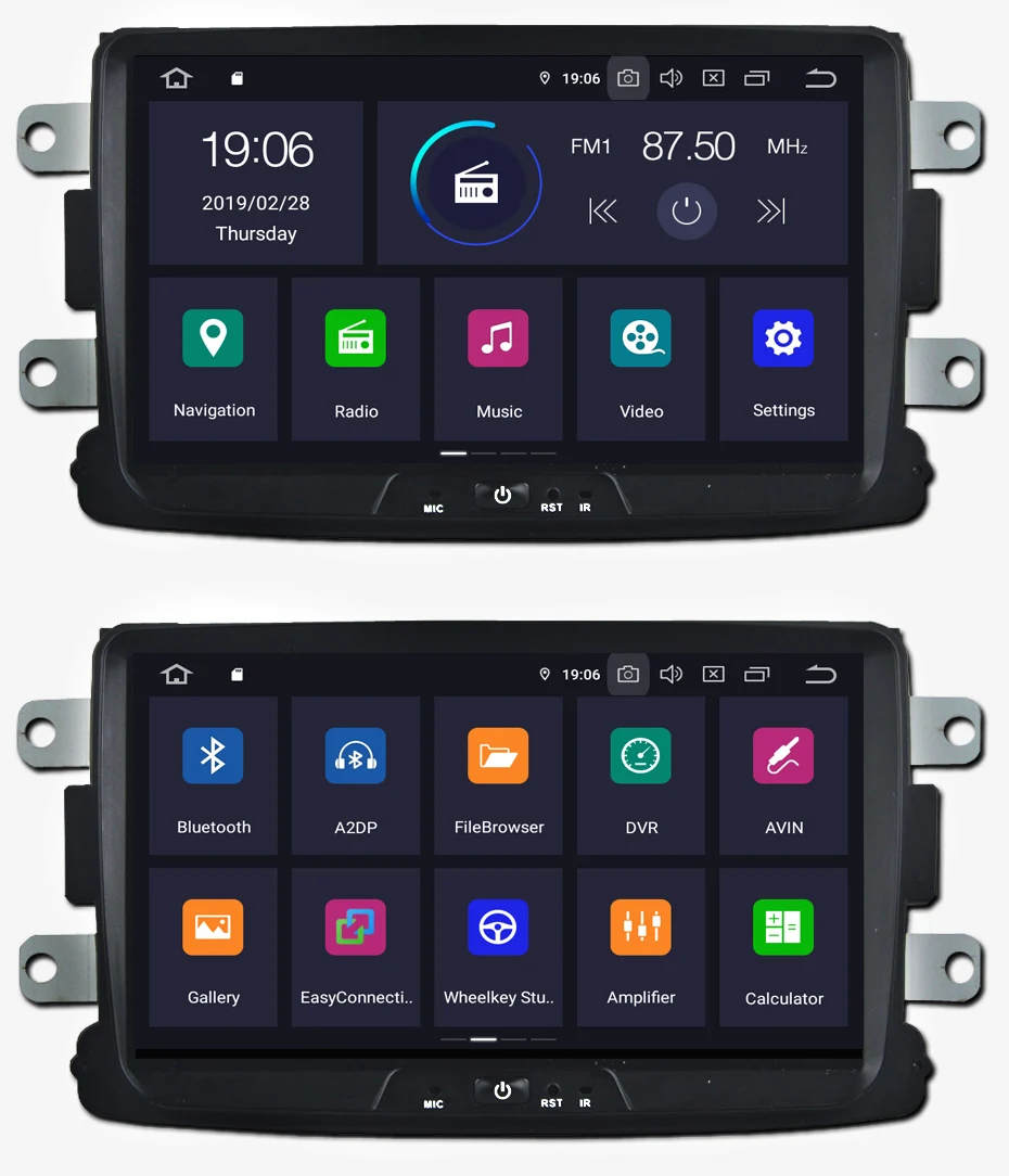 Best KANOR Car GPS Android 9.0 Auto Radio For Renault Duster Logan Sandero Dacia With Navigation Multimedia Stereo Bluetooth WIFI 12