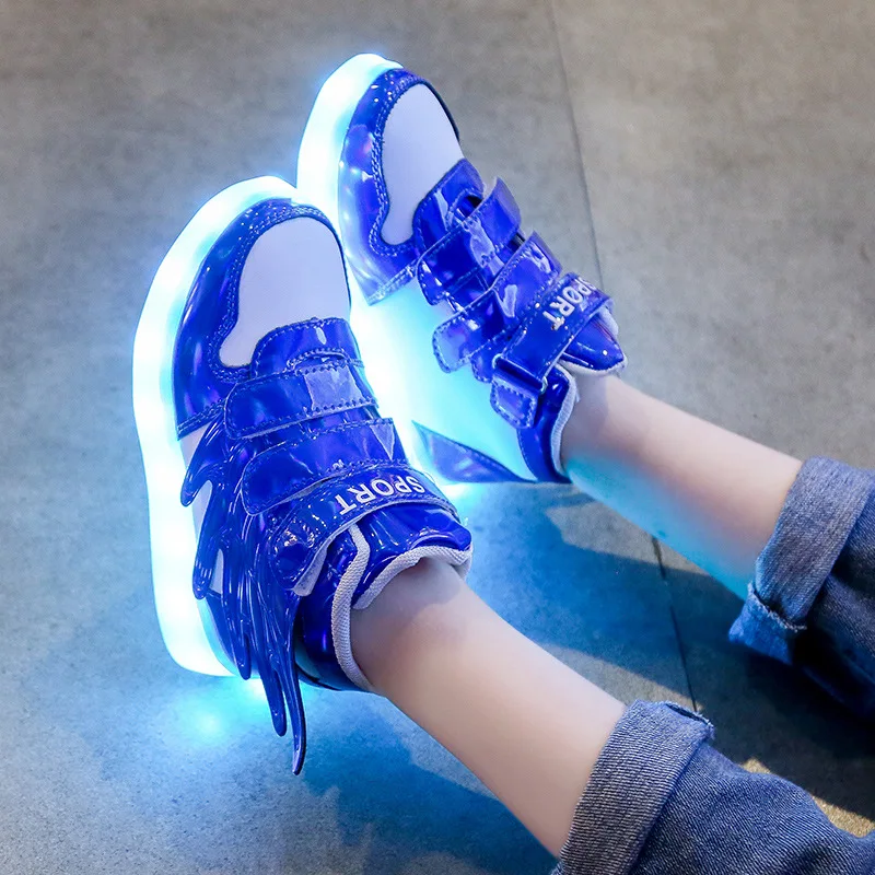 Autumn Child LED Light Sneakers Baby Boys Mesh Breathable Charging Light Shoes Fashion Tennis Sneakers for Girls Toddler Shoes