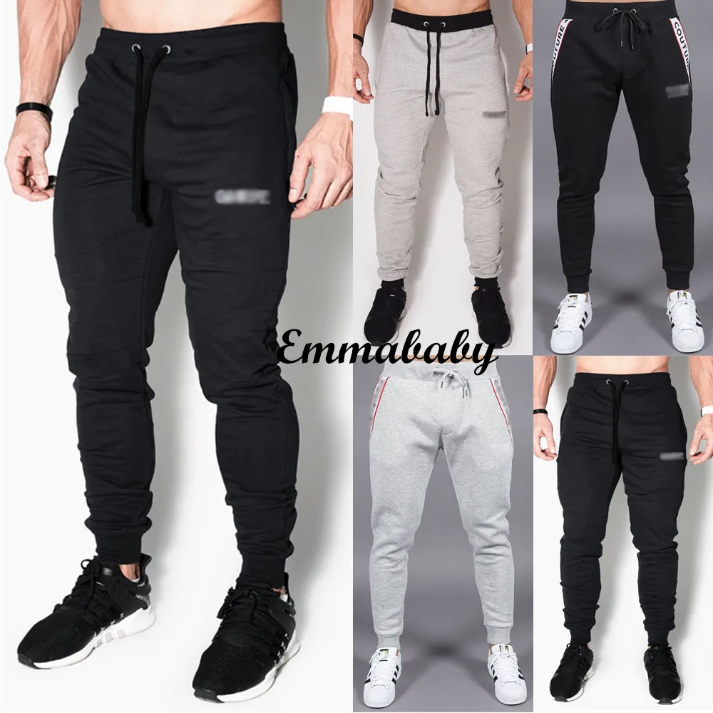 New Fashion Men Sport Pants Gym Slim Fitness Bodybuilding Trousers Cool Game Training Running Joggers Outwear Casual Sweatpants