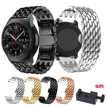 

luxury Stainless Steel 22MM Replacement watch band For Samsung Gear S3 Frontier/Classic smart Watch strap for Huawei Watch GT