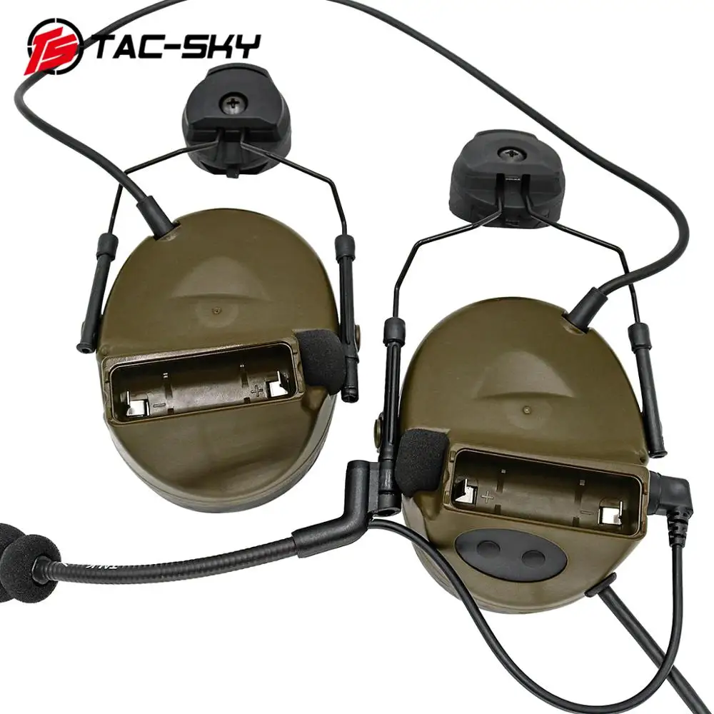 TAC-SKY COMTAC II Helmet Bracket Edition Tactical headset and Tactical PTT u94ptt and Military Headset Peltor Comtac Headband