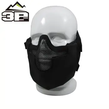 

Carbon Steel Protective Mask Impact-resistance Mesh Half Face V8 Steel Net Mesh Tactical Military Protective Mask WNH05024