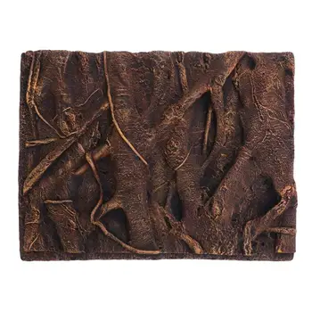 

Root 3D Background Plate PU Decorative Background Board for Fish Tank Aquarium (Brown)
