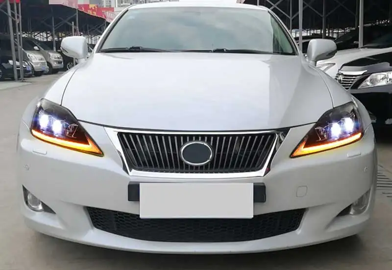 Светодиодный налобный фонарь для Lexus IS250 IS300 IS350 2006 до 2012 года полный светодиодный налобный фонарь модифицированный в сборе черный цвет