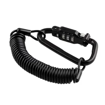 

Tough Motorcycle Helmet Lock with Black Combination Pin Locking Carabiner Device Helmet Lock, Motorcycle
