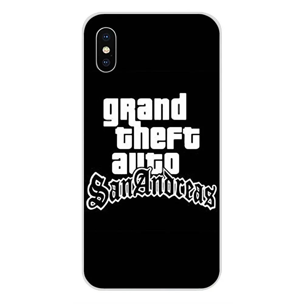 Модный чехол для Apple iPhone 4 4s 5 5C 5S SE 6 6S 7 8 Plus X XS Max XR Gta Grand Theft Auto 5 V San Andreas