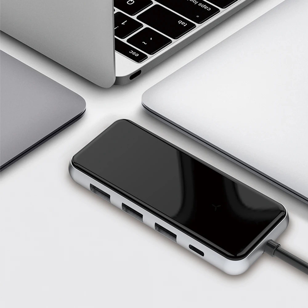 Tebe совместимый для MacBook несколько интерфейсов Алюминиевый usb type-C 5 в 1 концентратор HDMI+ USB* 3+ PD type-C концентратор адаптер