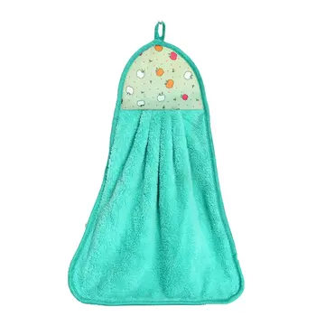 

Hook Coral Fleece Towel Fashion Comfortable Soft Hanging Towel Strong Absorbent Towel Kitchen Towels