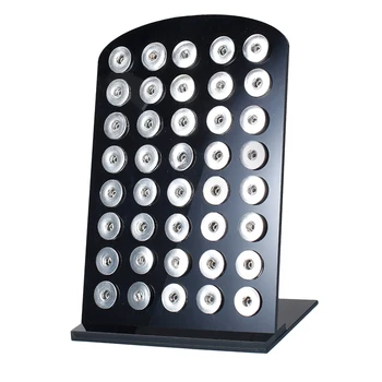 

18MM Black Regular-sized Snap Buttons Charms Jewelry Organizer Display Stand