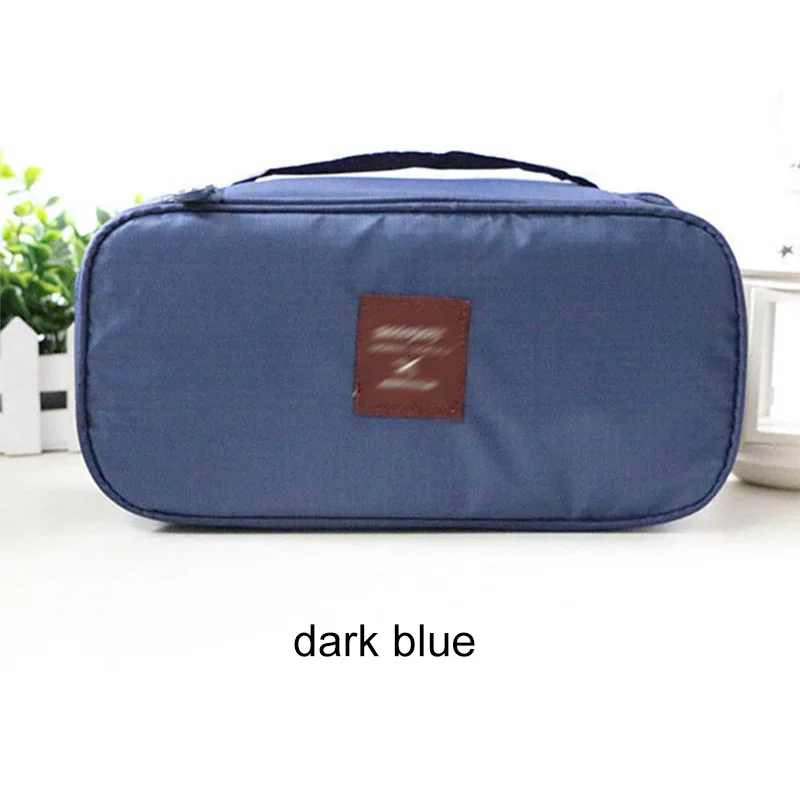 dark blue Вместительная дорожная коробка, нижнее белье, бюстгальтер, отделочная сумка, косметички, экономия пространства, многофункциональная стирка, посылка, органайзер для туалетных принадлежностей - Цвет: dark blue